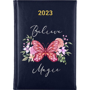 Kalendarz Terminarz Plener A5 2023 Granatowy BOHO