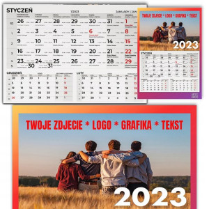 Kalendarz Jednodzielny 2023 Twoje Zdjęcie Grafika
