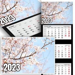 Piękne Trójdzielny Kalendarz 2023 NATURA PIĘKNE Wz