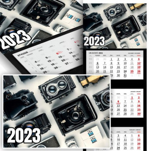 Piękny Trójdzielny Kalendarz 2023 APARATY WZORY