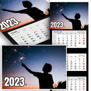 Piękny Trójdzielny Kalendarz 2023 CHWILO TRWAJ Wz