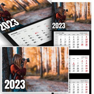 Piękny Trójdzielny Kalendarz 2023 DLA FOTOGRAFA Wz