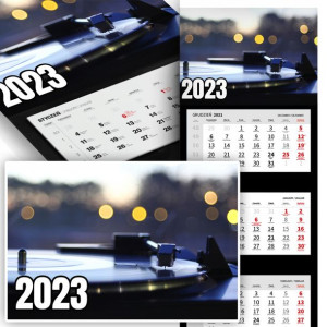 Piękny Trójdzielny Kalendarz 2023 DLA MUZYKA WZORY