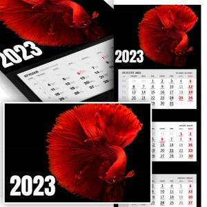 Piękny Trójdzielny Kalendarz 2023 DLA RYBAKA Wz