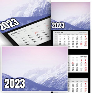 Piękny Trójdzielny Kalendarz 2023 GÓRY NIEBO WZORY