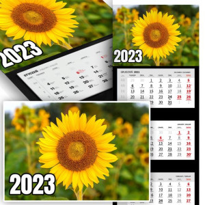 Piękny Trójdzielny Kalendarz 2023 KRAJOBRAZY Wzory