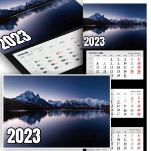 Piękny Trójdzielny Kalendarz 2023 KRAJOBRAZY Wzory