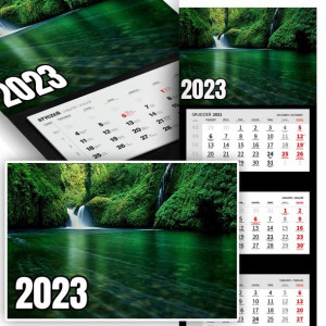 Piękny Trójdzielny Kalendarz 2023 KRAJOBRAZY Wzory