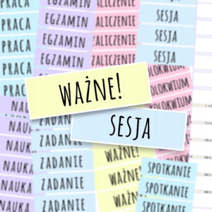 Naklejki Do Planera Kalendarza DLA STUDENTA UCZNIA