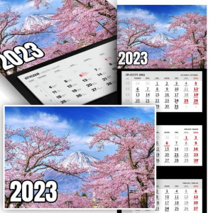 Piękny Trójdzielny Kalendarz 2023 KRAJOBRAZY Wzory