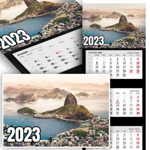 Piękny Trójdzielny Kalendarz 2023 KRAJOBRAZY WZORY