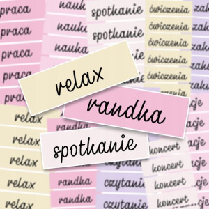 Naklejki Kolorowe Do Planera Kalendarza WYJŚCIA