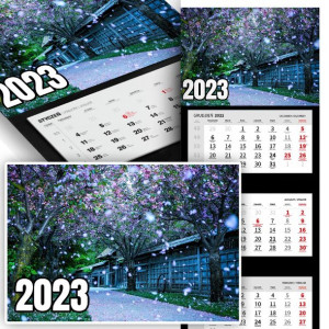 Piękny Trójdzielny Kalendarz 2023 MAGICZNE WZORY