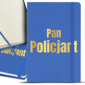 NOTES Granat A5 GOLD Złocenie PAN POLICJANT Wzory