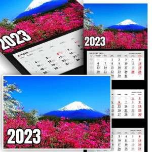 Piękny Trójdzielny Kalendarz 2023 NATURA FLOWER