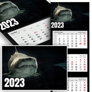 Piękny Trójdzielny Kalendarz 2023 REKIN OCEAN Wz