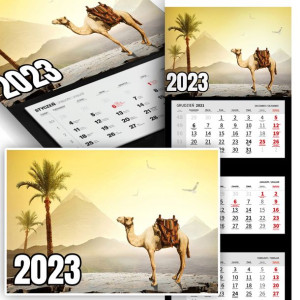 Piękny Trójdzielny Kalendarz 2023 ZWIERZĄTKA Wz