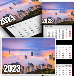 Trójdzielny Kalendarz 2023 KRAJOBRAZY MIASTA Wz