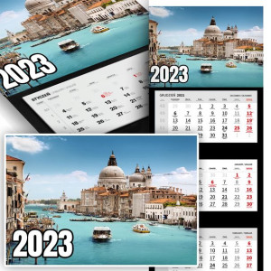 Trójdzielny Kalendarz 2023 KRAJOBRAZY MIASTA Wz