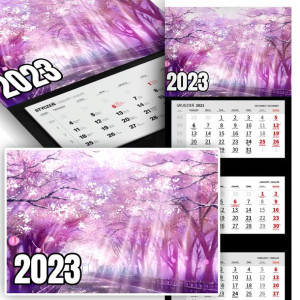 Trójdzielny Kalendarz 2023 MAGICZNE KRAJOBRAZY Wz