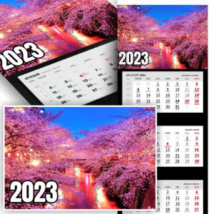 Trójdzielny Kalendarz 2023 NATURA KRAJOBRAZY Wz