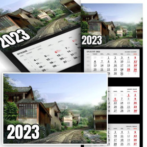 Trójdzielny Kalendarz 2023 NATURA KRAJOBRAZY WZORY