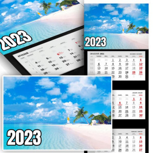 Trójdzielny Kalendarz 2023 PIĘKNE KRAJOBRAZY Wz