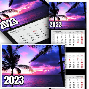 Trójdzielny Kalendarz 2023 PIĘKNE KRAJOBRAZY Wz