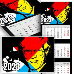 Trójdzielny Kalendarz 2023 POP ART Kolorowe Wzory