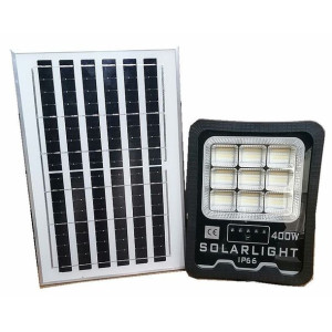 Halogen Solarny Latarnia Led 400W Ip66 Zestaw Rozdzielny Z Pilotem Ir