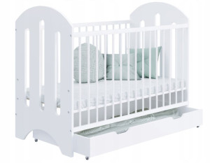 Łóżeczko niemowlęce szuflada HAPPY JUNIOR 60x120