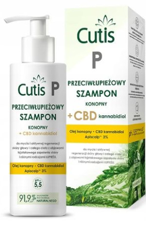 Cutis P Przeciwłupieżowy szampon konopny + CBD