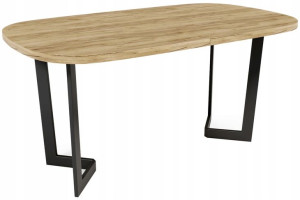 Stół duży rozkładany metalowe nogi loft 120-220 cm