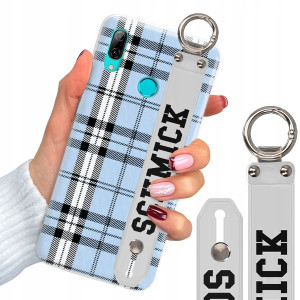 Etui + Pasek do HUAWEI P SMART 2019 W Kratkę Wzory