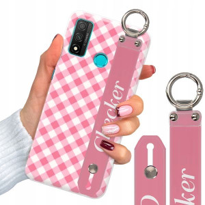 Etui + Pasek do HUAWEI P SMART 2020 W Kratkę Wzory