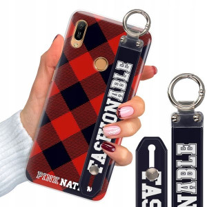 Etui + Pasek do HUAWEI Y6 PRIME 2019 Kratka Wzory