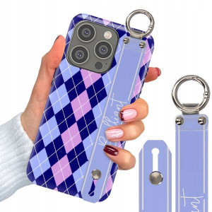 Etui + Pasek do IPHONE 14 PRO Case W Kratkę Wzory
