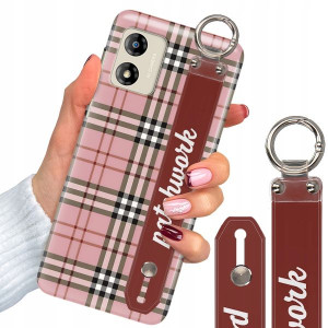 Etui + Pasek Do MOTOROLA E13 Kratka W Kratkę Wzory