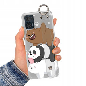 Etui + Pasek do MOTOROLA E22 Misie BARE BEARS Wz