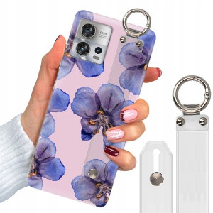 Etui + Pasek do MOTOROLA EDGE 30 FUSION Flower Wz