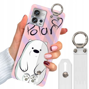 Etui + Pasek do MOTOROLA EDGE 30 FUSION Miś Wzory
