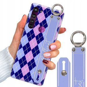 Etui + Pasek do MOTOROLA EDGE Case W Kratkę Wzory