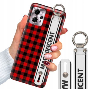 Etui + Pasek Do MOTOROLA G13 Kratka W Kratkę Wzory