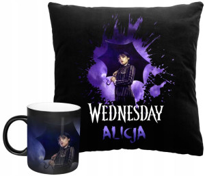 Zestaw Magiczny Kubek Poduszka Wednesday Addams Y4