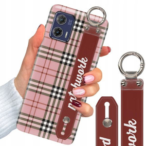 Etui + Pasek Do MOTOROLA G73 Kratka W Kratkę Wzory