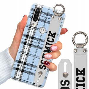 Etui + Pasek do MOTOROLA ONE ACTION W Kratkę Wzory