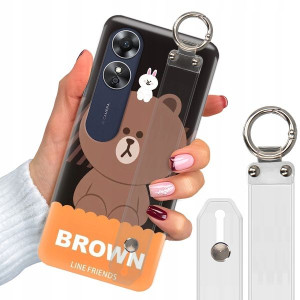 Etui + Pasek do OPPO A17 Case Misie Miś Top Wzory