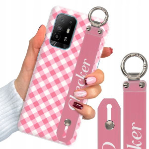 Etui + Pasek do OPPO F19 PRO PLUS 5G Kratka Wzory