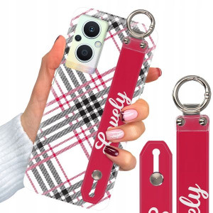 Etui + Pasek do OPPO RENO 8 LITE W Kratkę Wzory