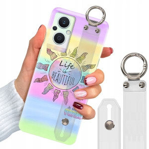 Etui + Pasek do OPPO RENO 8 LITE Wiosenne Wzory
